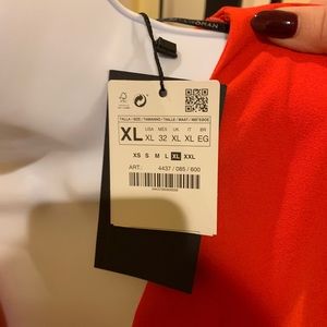 Zara midi red dress with tag
